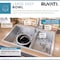 Ruvati 33"x22" Drop-in 60/40 Dbl Bowl 16Ga Zero Radius Topmnt SS Kitchen Sink RVH8050 - alternate 6